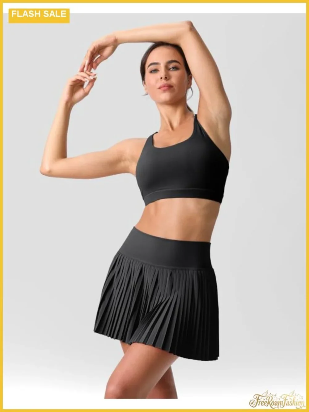 Pleated Tennis Skirt with Pockets Shorts High Waisted Athletic Skorts